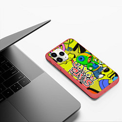 Чехол iPhone 11 Pro матовый Brawl Stars skateboard, цвет: 3D-красный — фото 2