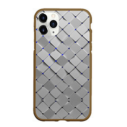 Чехол iPhone 11 Pro матовый Геометрия, цвет: 3D-коричневый