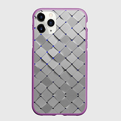 Чехол iPhone 11 Pro матовый Геометрия, цвет: 3D-фиолетовый