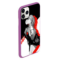 Чехол iPhone 11 Pro матовый Asuka Langley Evangelion, цвет: 3D-фиолетовый — фото 2