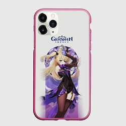 Чехол iPhone 11 Pro матовый Genshin Impact, цвет: 3D-малиновый