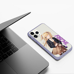 Чехол iPhone 11 Pro матовый Fischl, цвет: 3D-светло-сиреневый — фото 2