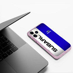 Чехол iPhone 11 Pro матовый SUBARUСубару, цвет: 3D-розовый — фото 2