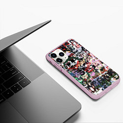 Чехол iPhone 11 Pro матовый Street graffiti, цвет: 3D-розовый — фото 2