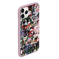 Чехол iPhone 11 Pro матовый Street graffiti, цвет: 3D-розовый — фото 2