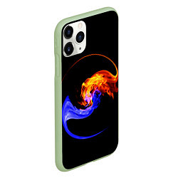 Чехол iPhone 11 Pro матовый Две стихии, цвет: 3D-салатовый — фото 2