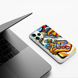 Чехол iPhone 11 Pro матовый Brawl Stars skateboard , цвет: 3D-белый — фото 2