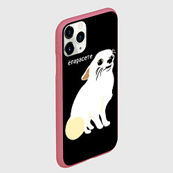 Чехол iPhone 11 Pro матовый Ёпарасете, цвет: 3D-малиновый — фото 2