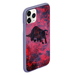 Чехол iPhone 11 Pro матовый Бык, цвет: 3D-серый — фото 2