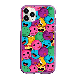 Чехол iPhone 11 Pro матовый Pattern, цвет: 3D-фиолетовый