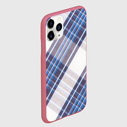 Чехол iPhone 11 Pro матовый Шотландка Z, цвет: 3D-малиновый — фото 2