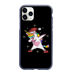 Чехол iPhone 11 Pro матовый Unicorn Dab, цвет: 3D-серый