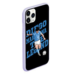 Чехол iPhone 11 Pro матовый Diego Maradona, цвет: 3D-светло-сиреневый — фото 2