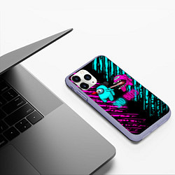 Чехол iPhone 11 Pro матовый Among us sad boys, цвет: 3D-светло-сиреневый — фото 2