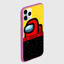 Чехол iPhone 11 Pro матовый AMONG US Амонг Ас, цвет: 3D-фиолетовый — фото 2