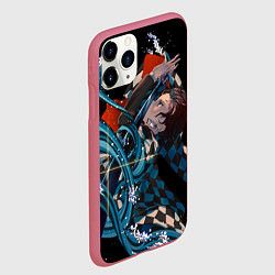 Чехол iPhone 11 Pro матовый КЛИНОК РАССЕКАЮЩИЙ ДЕМОНОВ, цвет: 3D-малиновый — фото 2