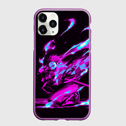 Чехол iPhone 11 Pro матовый НЕОНОВЫЙ ТАНДЖИРО, цвет: 3D-фиолетовый