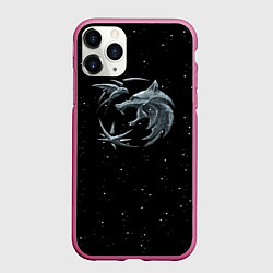Чехол iPhone 11 Pro матовый Ведьмак Зима, цвет: 3D-малиновый