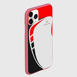 Чехол iPhone 11 Pro матовый Mercedes-Benz, цвет: 3D-малиновый — фото 2
