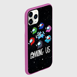 Чехол iPhone 11 Pro матовый AMONG US, цвет: 3D-фиолетовый — фото 2