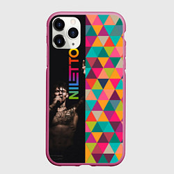 Чехол iPhone 11 Pro матовый NILETTO, цвет: 3D-малиновый