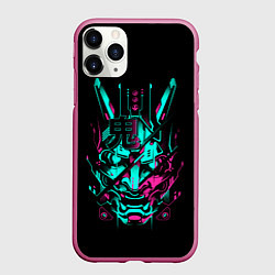 Чехол iPhone 11 Pro матовый Cyber Samurai, цвет: 3D-малиновый