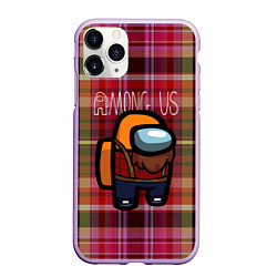 Чехол iPhone 11 Pro матовый Among Us Woodman Z, цвет: 3D-сиреневый