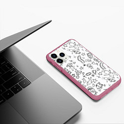 Чехол iPhone 11 Pro матовый DIE ANTWOORD, цвет: 3D-малиновый — фото 2