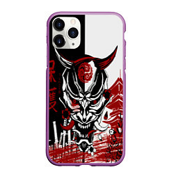 Чехол iPhone 11 Pro матовый Самурай Samurai, цвет: 3D-фиолетовый