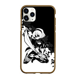 Чехол iPhone 11 Pro матовый NIER AUTOMATA, цвет: 3D-коричневый