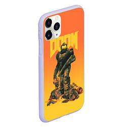 Чехол iPhone 11 Pro матовый Doom, цвет: 3D-светло-сиреневый — фото 2