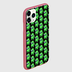 Чехол iPhone 11 Pro матовый Among Us Crocodile, цвет: 3D-малиновый — фото 2