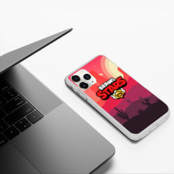 Чехол iPhone 11 Pro матовый BRAWL STARS, цвет: 3D-белый — фото 2