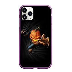 Чехол iPhone 11 Pro матовый Jack Skellington, цвет: 3D-фиолетовый