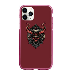 Чехол iPhone 11 Pro матовый Red Samurai, цвет: 3D-малиновый