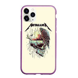 Чехол iPhone 11 Pro матовый Metallica, цвет: 3D-фиолетовый