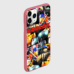 Чехол iPhone 11 Pro матовый ROBLOX, цвет: 3D-малиновый — фото 2