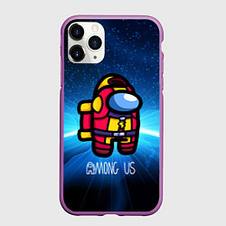 Чехол iPhone 11 Pro матовый Among Us, цвет: 3D-фиолетовый