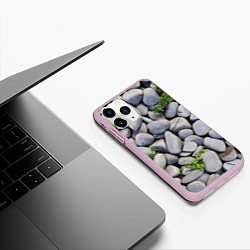 Чехол iPhone 11 Pro матовый Камни, цвет: 3D-розовый — фото 2