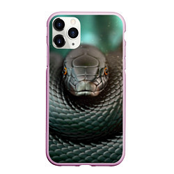 Чехол iPhone 11 Pro матовый Чёрная мамба, цвет: 3D-розовый