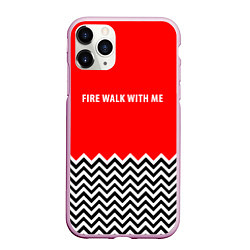 Чехол iPhone 11 Pro матовый Twin Peaks, цвет: 3D-розовый