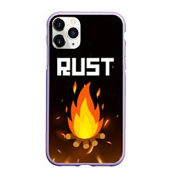 Чехол iPhone 11 Pro матовый RUST, цвет: 3D-светло-сиреневый