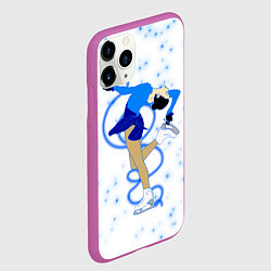 Чехол iPhone 11 Pro матовый Фигурное катание, цвет: 3D-фиолетовый — фото 2