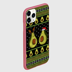Чехол iPhone 11 Pro матовый Avo christmas, цвет: 3D-малиновый — фото 2