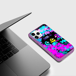 Чехол iPhone 11 Pro матовый Among Us, цвет: 3D-фиолетовый — фото 2