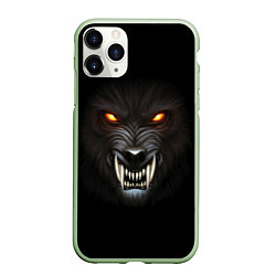 Чехол iPhone 11 Pro матовый Злой Волк, цвет: 3D-салатовый