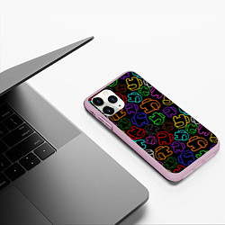 Чехол iPhone 11 Pro матовый AMONG US NEON, цвет: 3D-розовый — фото 2