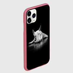 Чехол iPhone 11 Pro матовый Puppy, цвет: 3D-малиновый — фото 2