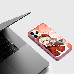 Чехол iPhone 11 Pro матовый GENSHIN IMPACT, КЛИ, цвет: 3D-малиновый — фото 2