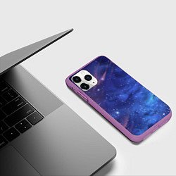 Чехол iPhone 11 Pro матовый Звёздное небо, цвет: 3D-фиолетовый — фото 2